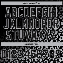 Charger l'image dans la galerie, Custom Black Gray 3D Pattern Design Leopard Print Fade Fashion Authentic Baseball Jersey