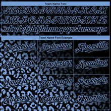 Load image into Gallery viewer, Custom Black Light Blue 3D Pattern Design Leopard Print Fade Fashion Authentic Baseball Jersey