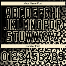 Load image into Gallery viewer, Custom Black Cream 3D Pattern Design Leopard Print Fade Fashion Authentic Baseball Jersey