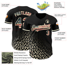 Загрузить изображение в средство просмотра галереи, Custom Black Vintage USA Flag-Cream 3D Pattern Design Leopard Print Fade Fashion Authentic Baseball Jersey