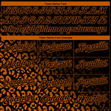 Charger l'image dans la galerie, Custom Black Texas Orange 3D Pattern Design Leopard Print Fade Fashion Authentic Baseball Jersey