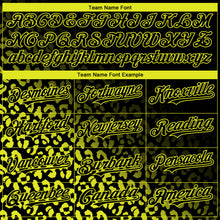 Charger l'image dans la galerie, Custom Black Neon Yellow 3D Pattern Design Leopard Print Fade Fashion Authentic Baseball Jersey