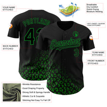 Загрузить изображение в средство просмотра галереи, Custom Black Grass Green 3D Pattern Design Leopard Print Fade Fashion Authentic Baseball Jersey
