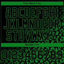 Загрузить изображение в средство просмотра галереи, Custom Black Grass Green 3D Pattern Design Leopard Print Fade Fashion Authentic Baseball Jersey