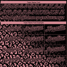 Load image into Gallery viewer, Custom Black Medium Pink 3D Pattern Design Leopard Print Fade Fashion Authentic Baseball Jersey