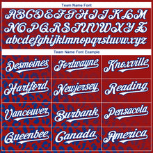 Laden Sie das Bild in den Galerie-Viewer, Custom Red White-Royal 3D Pattern Design Leopard Print Fade Fashion Authentic Baseball Jersey