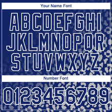 Charger l'image dans la galerie, Custom Royal White 3D Pattern Design Leopard Print Fade Fashion Authentic Baseball Jersey