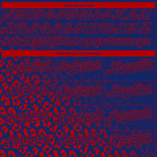 Load image into Gallery viewer, Custom Royal Red 3D Pattern Design Leopard Print Fade Fashion Authentic Baseball Jersey
