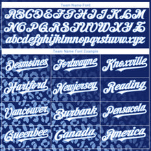 Charger l'image dans la galerie, Custom Royal White-Light Blue 3D Pattern Design Leopard Print Fade Fashion Authentic Baseball Jersey