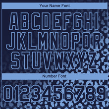 Charger l'image dans la galerie, Custom Navy Light Blue 3D Pattern Design Leopard Print Fade Fashion Authentic Baseball Jersey