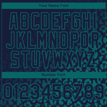 Charger l'image dans la galerie, Custom Navy Vintage USA Flag-Teal 3D Pattern Design Leopard Print Fade Fashion Authentic Baseball Jersey