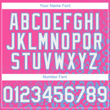 Charger l'image dans la galerie, Custom Navy White-Light Blue 3D Pattern Design Leopard Print Fade Fashion Authentic Baseball Jersey