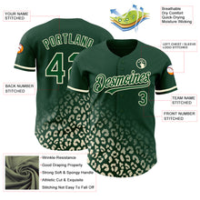Charger l'image dans la galerie, Custom Green Cream 3D Pattern Design Leopard Print Fade Fashion Authentic Baseball Jersey