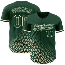Charger l'image dans la galerie, Custom Green Cream 3D Pattern Design Leopard Print Fade Fashion Authentic Baseball Jersey