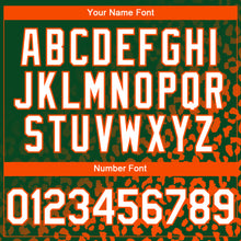 Charger l'image dans la galerie, Custom Green White-Orange 3D Pattern Design Leopard Print Fade Fashion Authentic Baseball Jersey