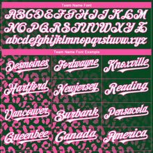 Charger l'image dans la galerie, Custom Green White-Pink 3D Pattern Design Leopard Print Fade Fashion Authentic Baseball Jersey