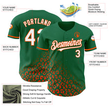 Load image into Gallery viewer, Custom Kelly Green White-Orange 3D Pattern Design Leopard Print Fade Fashion Authentic Baseball Jersey