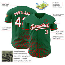 Load image into Gallery viewer, Custom Kelly Green White-Red 3D Pattern Design Leopard Print Fade Fashion Authentic Baseball Jersey