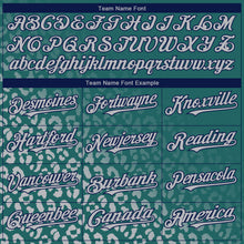 Laden Sie das Bild in den Galerie-Viewer, Custom Teal Gray-Navy 3D Pattern Design Leopard Print Fade Fashion Authentic Baseball Jersey