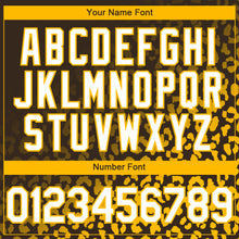 Laden Sie das Bild in den Galerie-Viewer, Custom Brown White-Gold 3D Pattern Design Leopard Print Fade Fashion Authentic Baseball Jersey