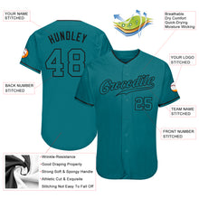 Загрузить изображение в средство просмотра галереи, Custom Teal Teal-Black Authentic Baseball Jersey