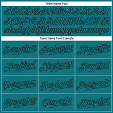 Загрузить изображение в средство просмотра галереи, Custom Teal Teal-Black Authentic Baseball Jersey