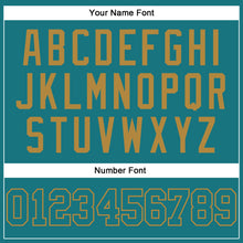 Загрузить изображение в средство просмотра галереи, Custom Teal Teal-Old Gold Authentic Baseball Jersey