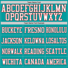 Загрузить изображение в средство просмотра галереи, Custom Aqua White-Red Mesh Authentic Football Jersey