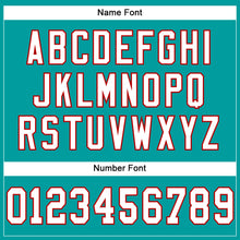 Загрузить изображение в средство просмотра галереи, Custom Aqua White-Red Mesh Authentic Football Jersey