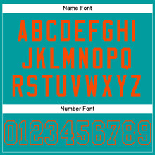 Charger l'image dans la galerie, Custom Aqua Aqua-Orange Mesh Authentic Football Jersey