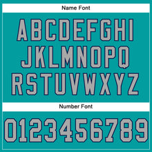 Загрузить изображение в средство просмотра галереи, Custom Aqua Gray-Navy Mesh Authentic Football Jersey