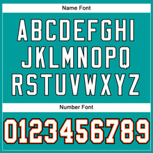 Load image into Gallery viewer, Custom Aqua White-Orange Mesh Authentic Football Jersey