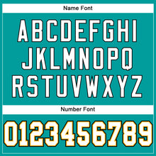 Load image into Gallery viewer, Custom Aqua White-Gold Mesh Authentic Football Jersey