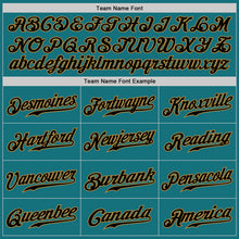 Charger l'image dans la galerie, Custom Teal Black Pinstripe Black-Old Gold Authentic Baseball Jersey