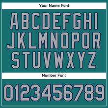 Загрузить изображение в средство просмотра галереи, Custom Aqua Gray-Navy Authentic Sleeveless Baseball Jersey