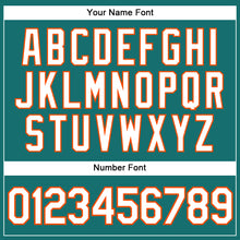 Загрузить изображение в средство просмотра галереи, Custom Aqua White-Orange Authentic Sleeveless Baseball Jersey