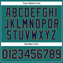 Загрузить изображение в средство просмотра галереи, Custom Aqua Navy-Old Gold Authentic Sleeveless Baseball Jersey