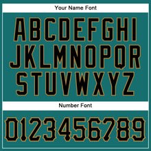 Загрузить изображение в средство просмотра галереи, Custom Aqua Black-Old Gold Authentic Sleeveless Baseball Jersey