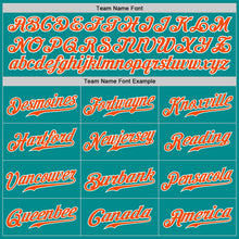 Загрузить изображение в средство просмотра галереи, Custom Aqua Orange-White Authentic Baseball Jersey