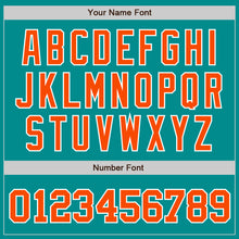 Загрузить изображение в средство просмотра галереи, Custom Aqua Orange-White Authentic Baseball Jersey