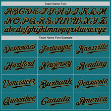 Charger l'image dans la galerie, Custom Teal Black-Old Gold Authentic Baseball Jersey