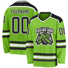 Загрузить изображение в средство просмотра галереи, Custom Neon Green Black-White Hockey Jersey