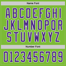 Загрузить изображение в средство просмотра галереи, Custom Neon Green Purple-White Hockey Jersey