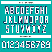 Load image into Gallery viewer, Custom Aqua White-Navy Authentic Baseball Jersey