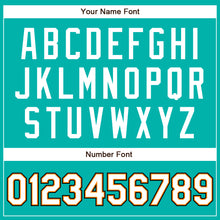 Load image into Gallery viewer, Custom Aqua White Bay Orange-Black Authentic Baseball Jersey