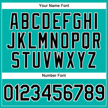 Charger l'image dans la galerie, Custom Aqua White Pinstripe Black Authentic Baseball Jersey