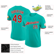 Load image into Gallery viewer, Custom Aqua Red-White Performance T-Shirt