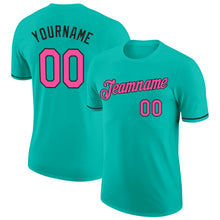 Загрузить изображение в средство просмотра галереи, Custom Aqua Pink-Black Performance T-Shirt