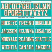 Load image into Gallery viewer, Custom Aqua White-Orange Mesh Authentic Football Jersey