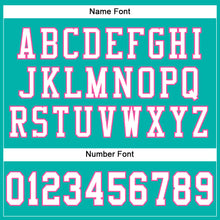 Load image into Gallery viewer, Custom Aqua White-Pink Mesh Authentic Football Jersey